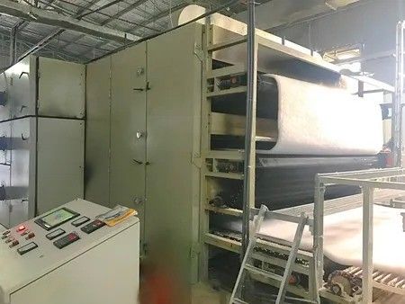 3layer hot air through type oven for spray bond nonwoven soft wadding