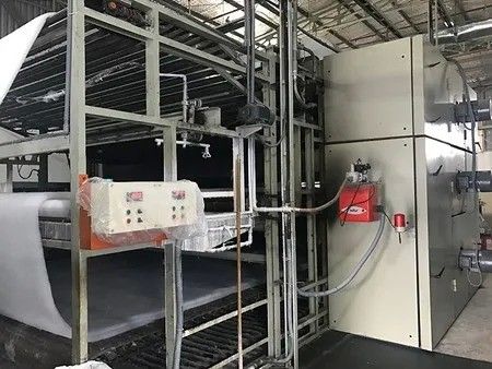 3layer hot air through type oven for spray bond nonwoven soft wadding